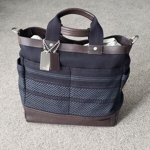 Coach Leather and Fabric Utility Tote